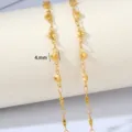 Goldene Edelstahl DIY Kette Halskette mit herzförmigen Perlen, vielseitiger Modeschmuck. - 4mm Herz-Strukturkette (24) / 1 Meter/Packung