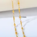 Vergoldete Edelstahl DIY Kettendetails, vielseitige Modeschmuck Schlüsselbeinkette stilvoll. - 3.5mm Perlen-Irregulärkette (25) / 1 Meter/Packung