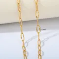 Goldene strukturierte Büroklammer-Kette Detailaufnahme mit 3.7mm Gliedergroesse fur DIY. - 3.7mm Strukturierte Ovalkette (27) / 1 Meter/Packung