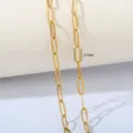 Goldene Edelstahl Bueroklammer Kette Detail Ansicht, langlebiger und moderner Schmuck - 3.7mm Büroklammer-Kette (28) / 1 Meter/Packung