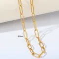 Goldene Edelstahl Büroklammer Kette Detailaufnahme, vielseitige DIY Halskette Link. - 4.3mm Rechteckige Büroklammer-Kette (30) / 1 Meter/Packung