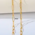 Goldene Edelstahl Büroklammer Kette Detailansicht, 4mm Breite DIY Schmuck Halskette Zubehör. - 4mm Klassische Büroklammer-Kette (31) / 1 Meter/Packung