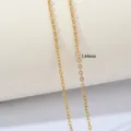 Goldener Edelstahl filigrane Kette 1.44mm Breite DIY Mode Schlüsselbeinkette vielseitig - 1.44mm Dünne Gliederkette (1) / 1 Meter/Packung