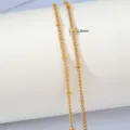 Goldfarbene zarte Kette für Damen, eleganter minimalistischer Modeschmuck mit feinem Stil. - 2.36mm Perlen-Basiskette (3) / 1 Meter/Packung