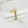 Stainless steel number 7 pendant charm detail shot, perfect for custom DIY bracelets and necklaces. - 7