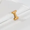 Elegant stainless steel gold letter I charm pendant for stylish fashion bracelets. - Letter I