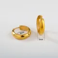 Gouden dikke roestvrijstalen oorringen met afmetingen van 8mm en 5mm voor dagelijks. - 5x8mm / Goud