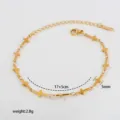 Stainless steel cross charm bracelet with extension chain, minimalist gold fashion jewelry. - Style C-1-6