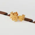 Gouden roestvrijstalen bloemenring met meerdere bloemen ontwerp elegante dames sieraden. - Bloemenstijl (6)