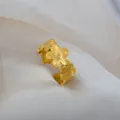 Gouden roestvrijstalen bloem verstelbare ring, stijlvolle madeliefjesband voor dames en heren variant - Continue Kleine Bloem Open Ring / Goud