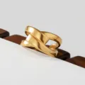 Gold stainless steel layered cross ring variant, modern geometric stackable jewelry accessory. - Multi-Layer Cross Style(28)