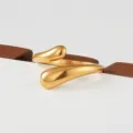 Gold stainless steel minimalist open ring, elegant versatile fashion finger jewelry - Streamlined Open Style(178)