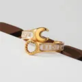 Gold stainless steel wrench ring unique stackable finger jewelry versatile fashion accessory - Wrench Painted Style(234)