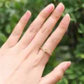 Elegante anello con lettera S in oro regolabile zircone pavé anello aperto donna - Lettera S