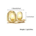 Grillz dentali dorati con design a stella traforata e inserti in zirconi lucidi. - Stile Stella a U (S00192G) / Oro (Stella a U)