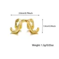 Gold hip hop grillz teeth jewelry with hollow star design, stylish metal tooth accessory. - Gold (Star Cut-out)