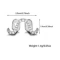 Hip hop grillz teeth jewelry copper cubic zirconia hollow star grillz tooth cap 1pcs - Silver (Zirconia Star Cut-out)