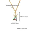 Collana con Ciondolo Lettera A Corona Zirconia Oro Gioiello Catena 55cm Peso 4,1g - Lettera A