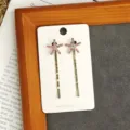 Pink rhinestone flower bobby pin metal hair clip fashion jewelry hair accessories for women. - Red Star