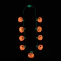 Halloween LED leuchtende Kürbis Halskette mit 9 LED Lichterkette für Party Dekoration - 9 Lichter Kürbis Halskette