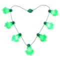 St. Patrick's Tag grüne Klee LED Licht Halskette blinkende Party leuchtender Schmuck Zubehör - 7 LED Kleeblatt Kette