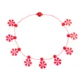 Christmas LED candy necklace light party festive glowing decoration string 9 bulbs red white - 9-Light Candy Necklace