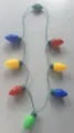 Colorful LED Christmas light necklace party flashing glowing bulb holiday mood decoration - Multi-Bulb Glowing Necklace
