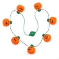 Detail de guirlande lumineuse LED citrouille Halloween, accessoire de fete lumineux. - 7 Lumières 2 Fils Grande Citrouille Collier