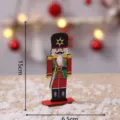 Holz Weihnachts Nussknacker Soldat Figur Tischdekoration Ornament festlich 15cm Neu - Nutcracker Soldier with Sword