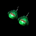 Boucles d'oreilles pull de Noël lumineuses LED vertes, accessoire de fête festif. - Boucles d'Oreilles Pull Vert