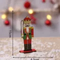 Hölzerner Nussknacker Weihnachtsfigur Soldat 15cm Tischdekoration Festliche Dekoration - Nutcracker Soldier with Raised Sword