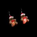 Boucles d'oreilles lumineuses LED bonhomme pain d'épice Noël cadeau de fête fantaisie - Boucles d'Oreilles Bonhomme de Pain d'Épices
