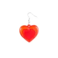 Rote transparente Herz Anhänger Ohrringe für Damen, stilvoller Modeschmuck für Party. - LED Leuchtendes Herz / Rot