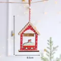 Decorazione sospesa in legno di Natale con design di camper per festose decorazioni - Casa Bus Regalo