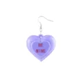 Orecchini con pendente a cuore viola orecchini pendenti dolci gioielli festa moda - Cuore Luminoso LED / Viola
