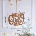 Decorazione sospesa in legno per albero di Natale addobbo festivo 14x12.5cm - Piastra per Lettere Marrone