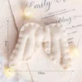 Weißer Filz-Engelsflügel Anhänger mit Lichterkette für Weihnachtsbaum DIY Deko Variante. - Flügel (Weiß Klein) / 1 Stück