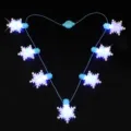 LED Weihnachts-Schneeflocken leuchtende Halskette Party Feiertag Deko leuchtender Schmuck. - LED Schneeflocke Stil / Blaues Licht