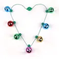 LED Light Up Christmas Necklace 7 Bulb Flashing Holiday Party Glow Necklace Festive Decor - 7 LED Disco Ball Necklace