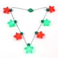 Christmas light up star necklace LED flashing party props glowing five-pointed star string lights - 7-Light Pentagram Necklace
