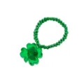 Grüne Kleeblatt LED Leuchtperlen Halskette, perfektes St. Patrick's Day Party Accessoire. - Kleeblatt-Armband / Grün