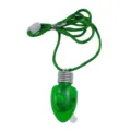 LED Weihnachtsbaum Glühbirne Anhänger Halskette grüne Kordel leuchtendes Partygeschenk - Grün