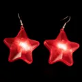 Rote LED leuchtende Stern Ohrringe, blinkende Feiertag Party Ohrschmuck Variante Stil. - Rote Stern Ohrringe
