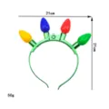 Cerchietto luminoso a LED con lampadine per feste, lampadine colorate, 21x21cm misura - Cerchietti con lampadine di Natale