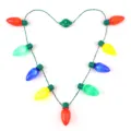 LED Leuchtmittel Halskette für Holiday Party, bunte blinkende Festival Deko Lichter. - 9-LED Glühbirne Halskette