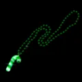 LED glowing candy cane pendant necklace green bead chain for Christmas party holiday decoration - Green Candy Cane Bead Chains