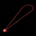 LED flashing Christmas sweater pendant bead necklace for festive party holiday decoration - Red Sweater Bead Chain Necklaces