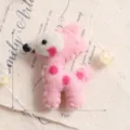 Handgemachter rosa Filz Tier Anhänger DIY Material Weihnachtsbaum Hängende Dekoration süß - Wollfilz-Punkthirsch - Rosa