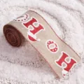 Weihnachten Juteband Rote Glitzer Buchstaben Deko Band für Baum Geschenkverpackung - HOHO / 2m