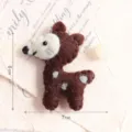 Handgemachter brauner Filz Hirsch Anhänger Weihnachtsbaum Deko DIY Handwerk Zubehör. - Gepunkteter Hirsch-Kaffee